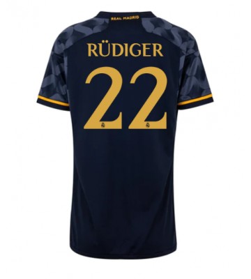 Real Madrid Antonio Rudiger #22 Replika Udebanetrøje Dame 2023-24 Kortærmet